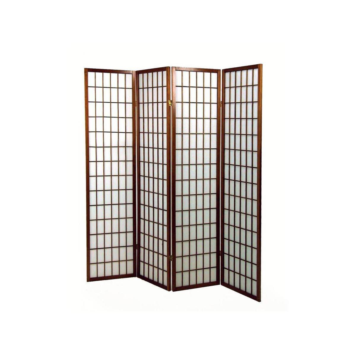 Paravento Carta Di Riso 4 Ante Noce cm.45h180 | Vacchetti