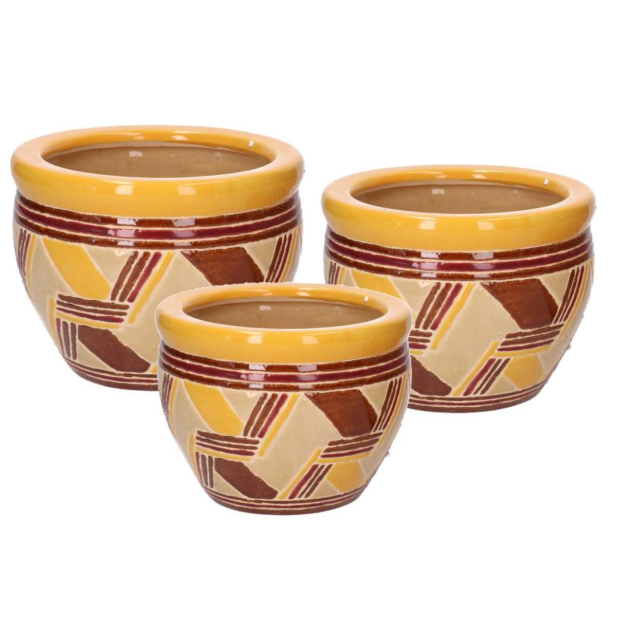 Coprivaso Ceramica Set pz.3 Righe cm.Ã?30h21 | Vacchetti