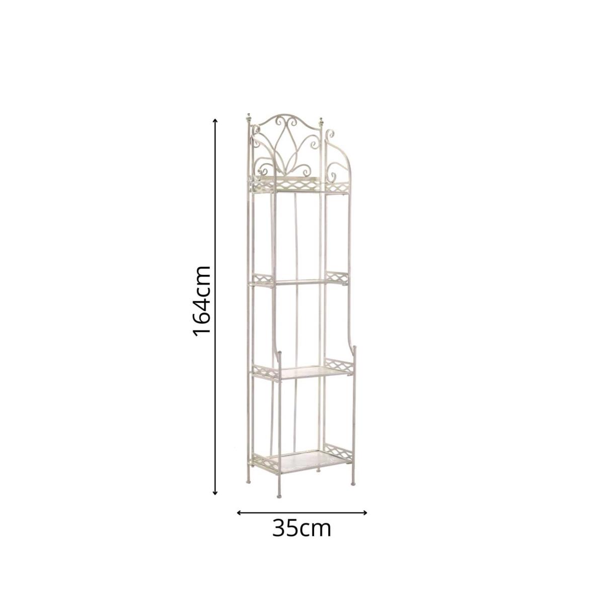 Scaffale Metallo Aprilia Bianco Brush 4Piani Stretto cm.35x31h164 | Vacchetti