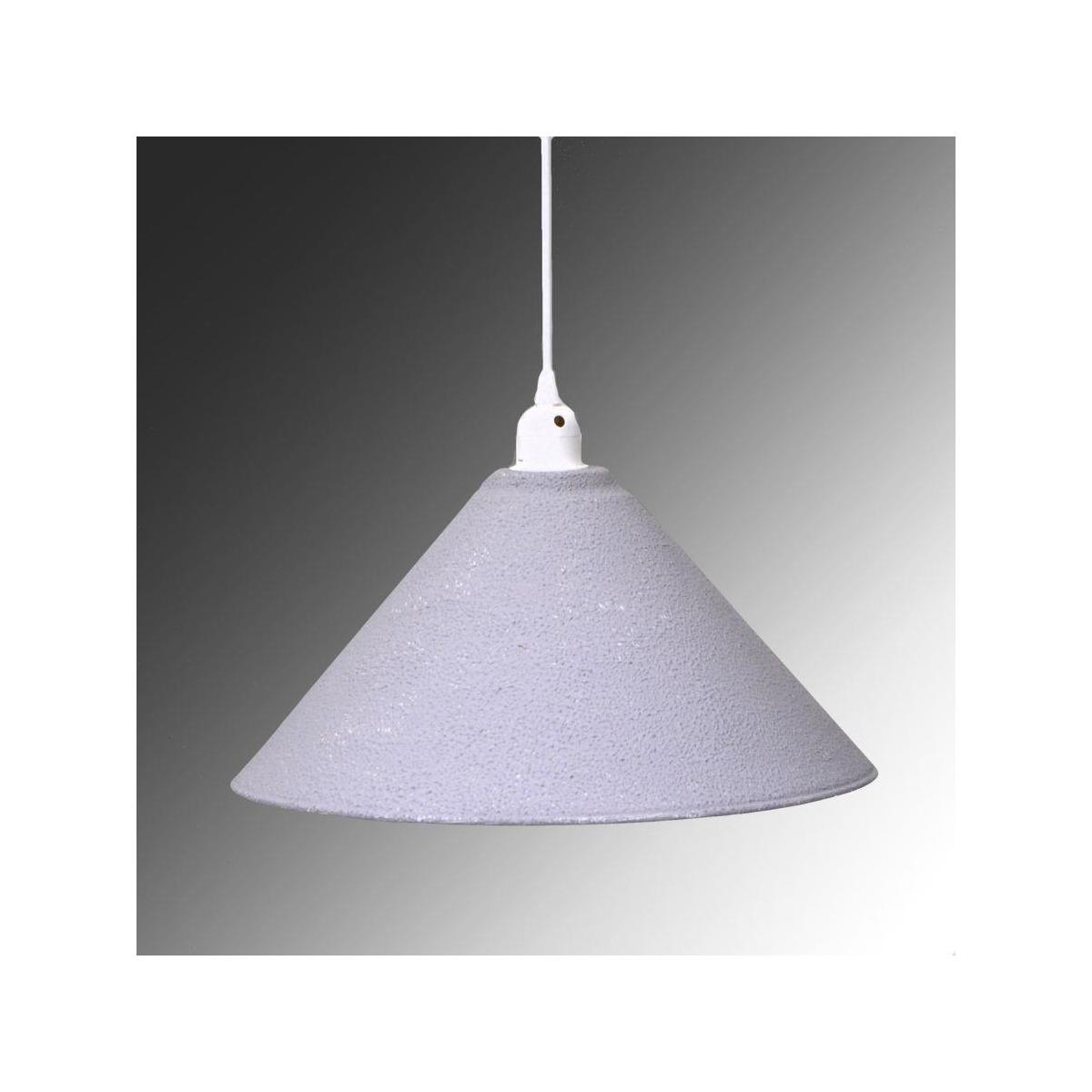 Lampadario Metallo Vintage Bianco/Grigio con Attacco cm.ÃƒÂ˜38,5h26 | Vacchetti