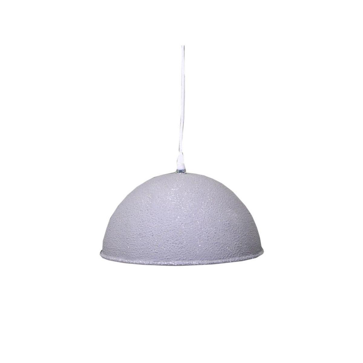 Lampadario Metallo Vintage Bianco/Grigio con Attacco cm.ÃƒÂ˜26h19 | Vacchetti