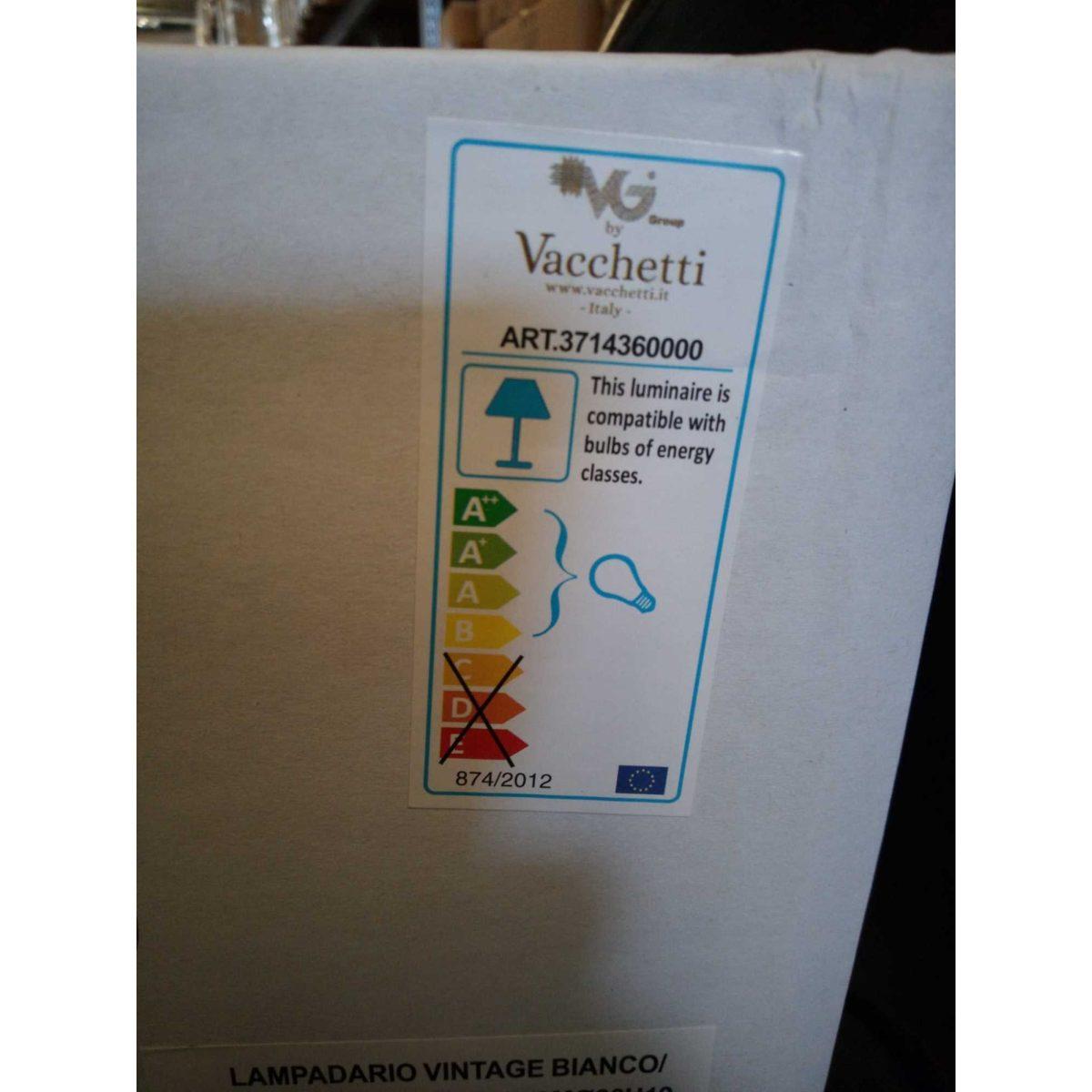 Lampadario Metallo Vintage Bianco/Grigio con Attacco cm.ÃƒÂ˜26h19 | Vacchetti