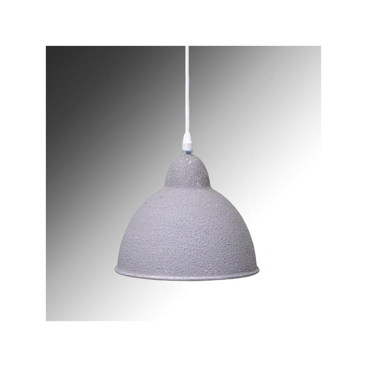 Lampadario Metallo Vintage Bianco/Grigio Sagomato con Attacco cm.ÃƒÂ˜19h21 | Vacchetti