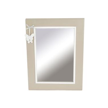Specchio Rettangolare Con Farfalle Cm.32X42X2
