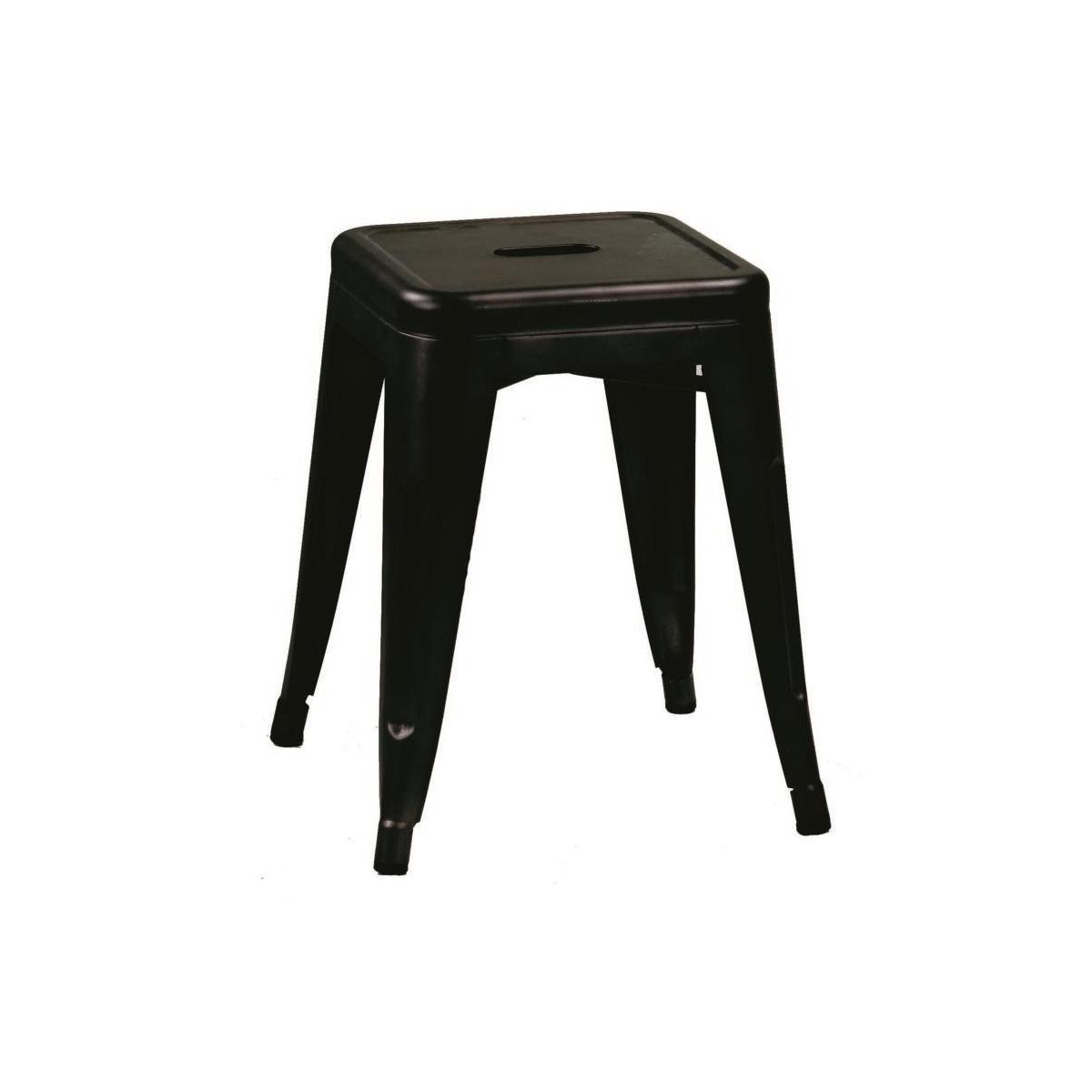 Sgabello Ferro Bristol Marrone cm.39x39h45 | Vacchetti