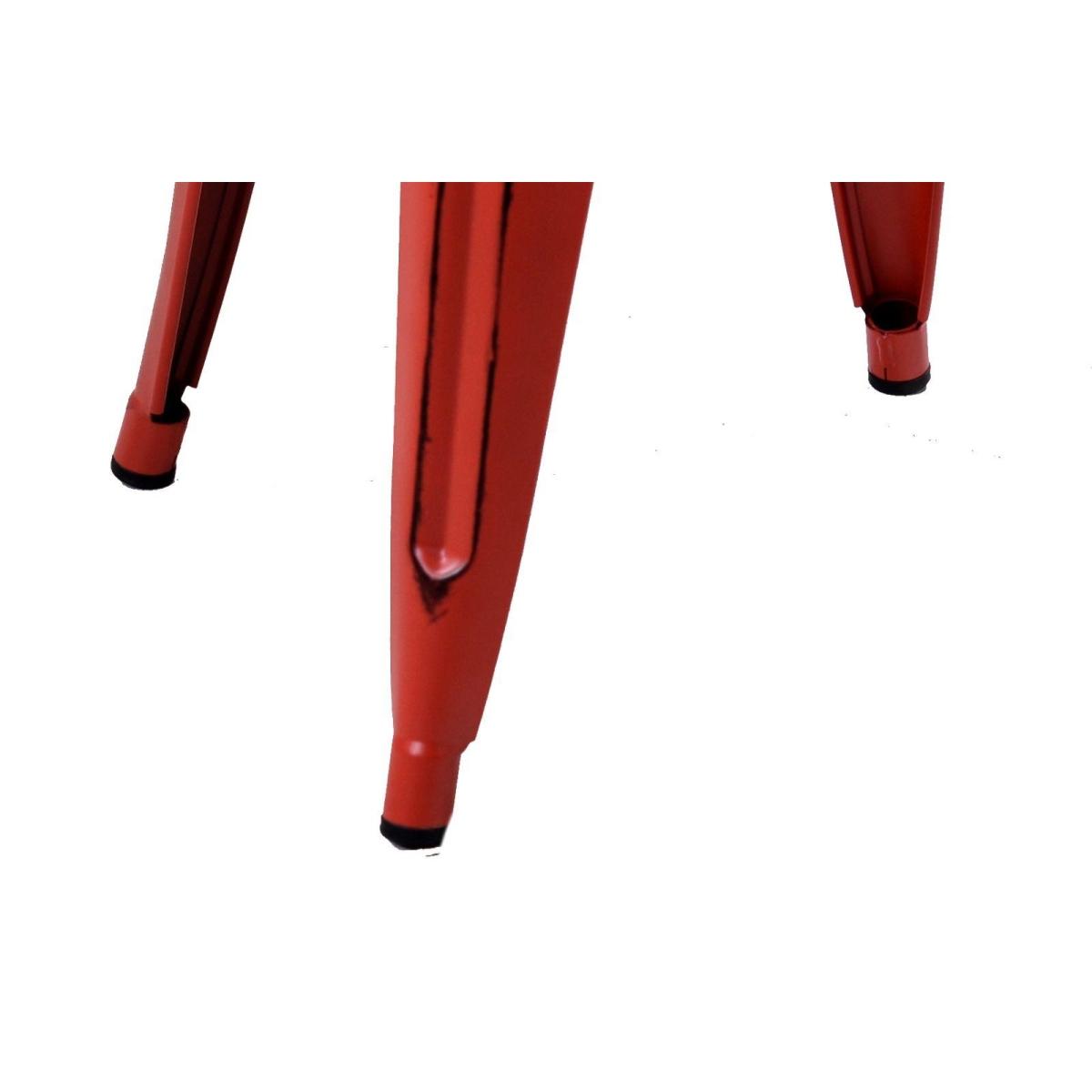 Sgabello Ferro Bristol Rosso cm.39x39h45 | Vacchetti