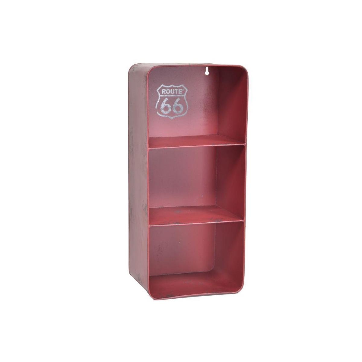 Mensola Metallo Bristol Rosso 3 Piani Rettangolare cm.19,5x15h44,5 | Vacchetti