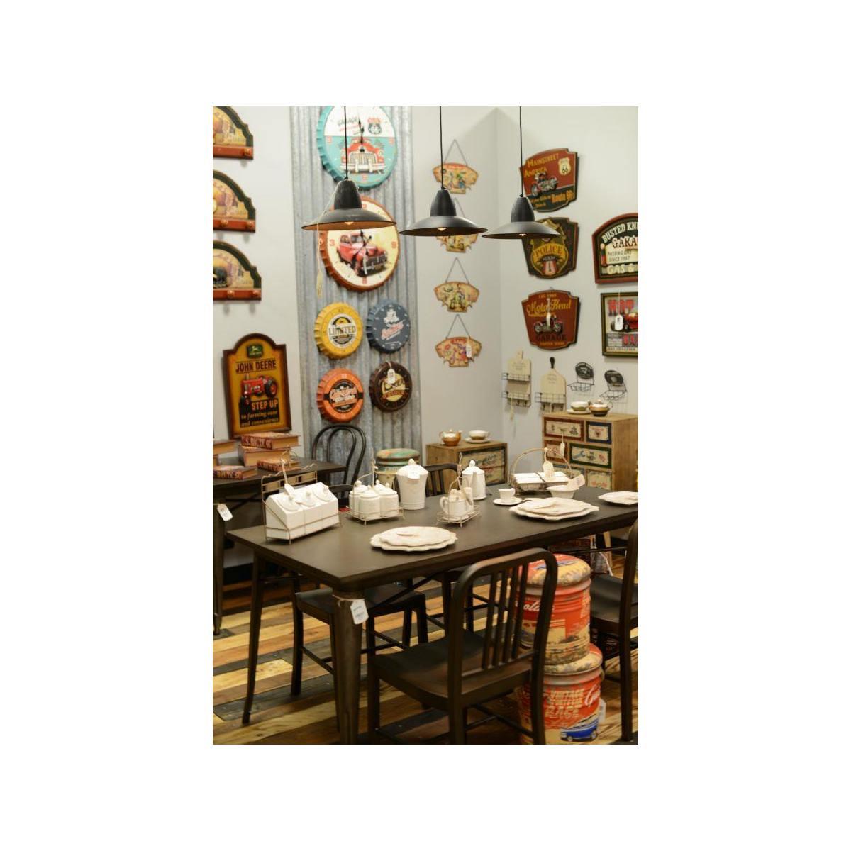 Tavolo Top Ferro Bristol cm.160x80h76 Marrone | Vacchetti