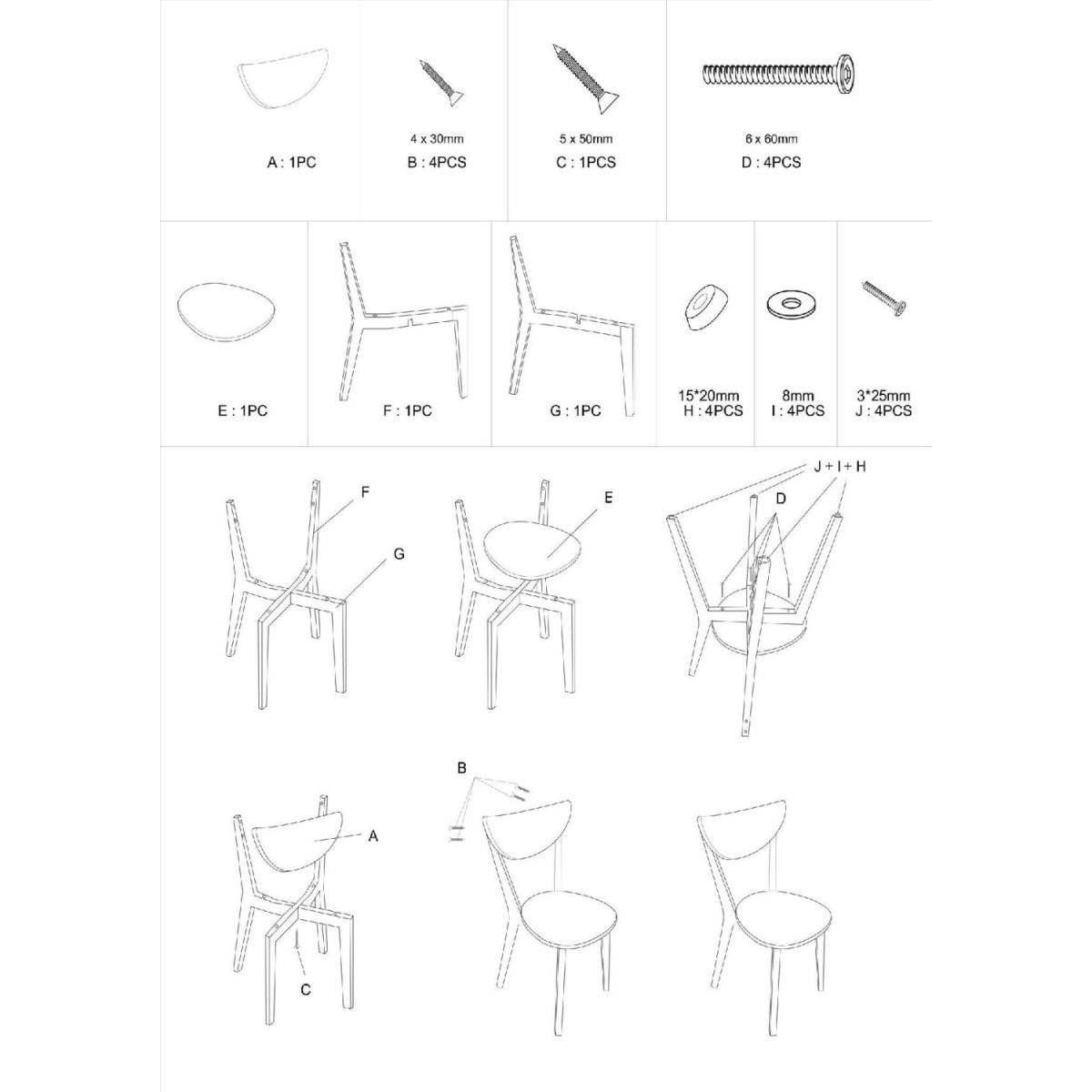 Sedia Bar Legno Bianco Smontata cm.46x54,5h79 | Vacchetti