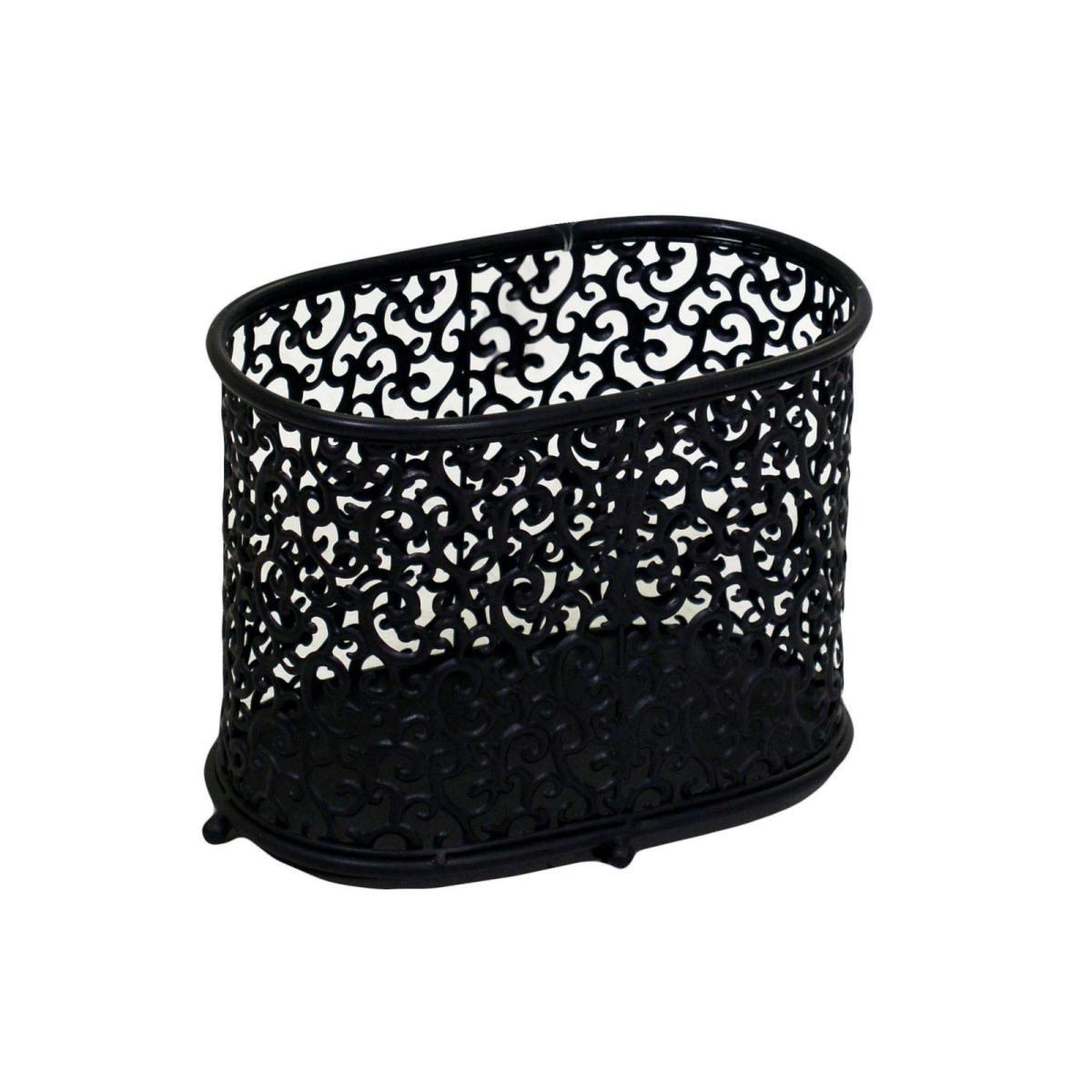 Portariviste Metallo Nero Riccioli Ovale cm.34x20h26 | Vacchetti