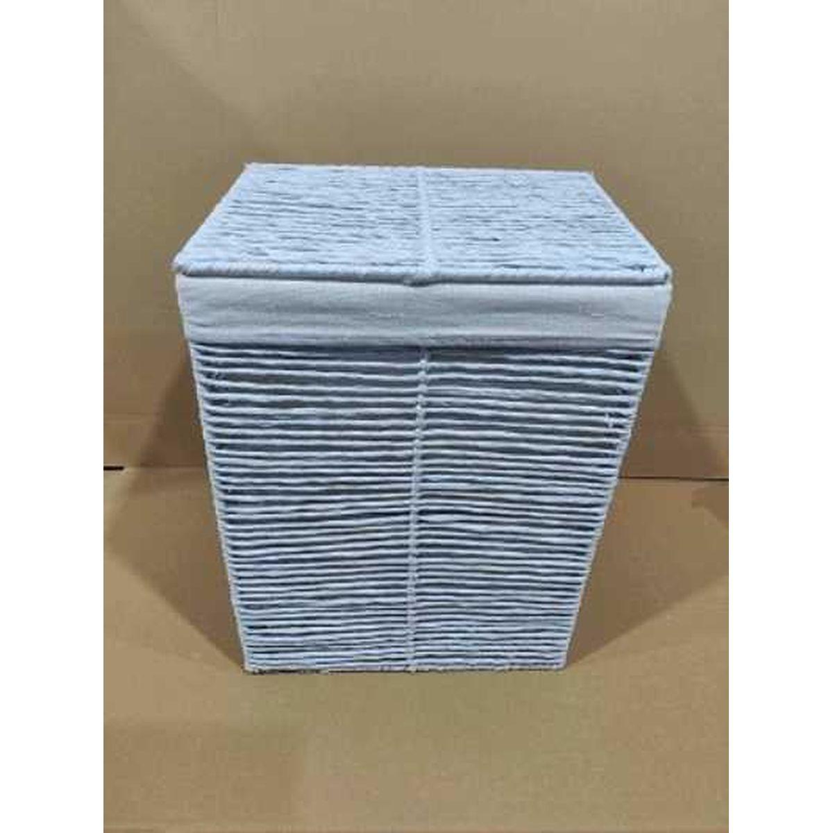 Cestone Paper Hilary Bianco Rettangolare Pieghevole Cm.30X40H55