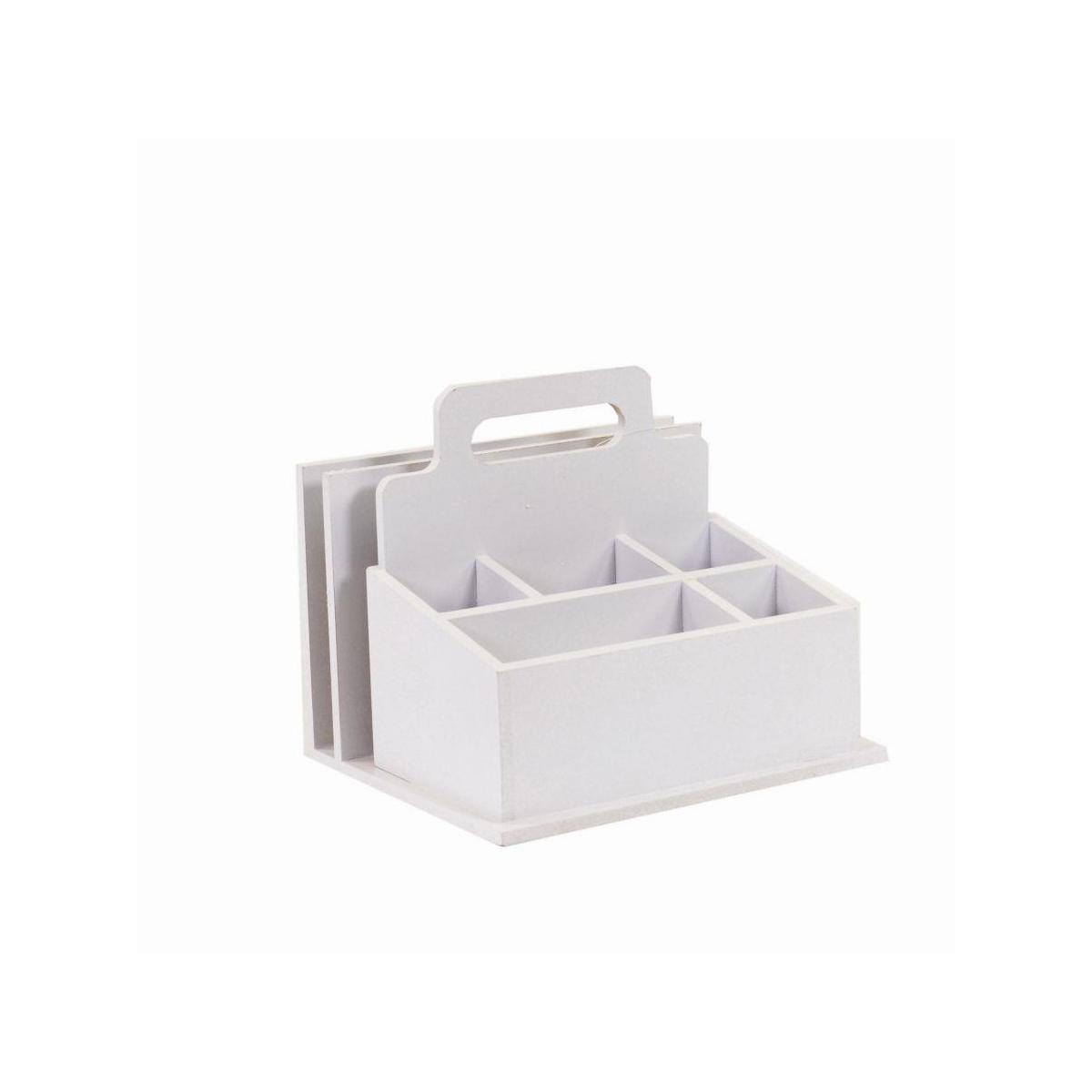 Portatutto Legno Bianco 7 Vani cm.25x21h21,5 | Vacchetti