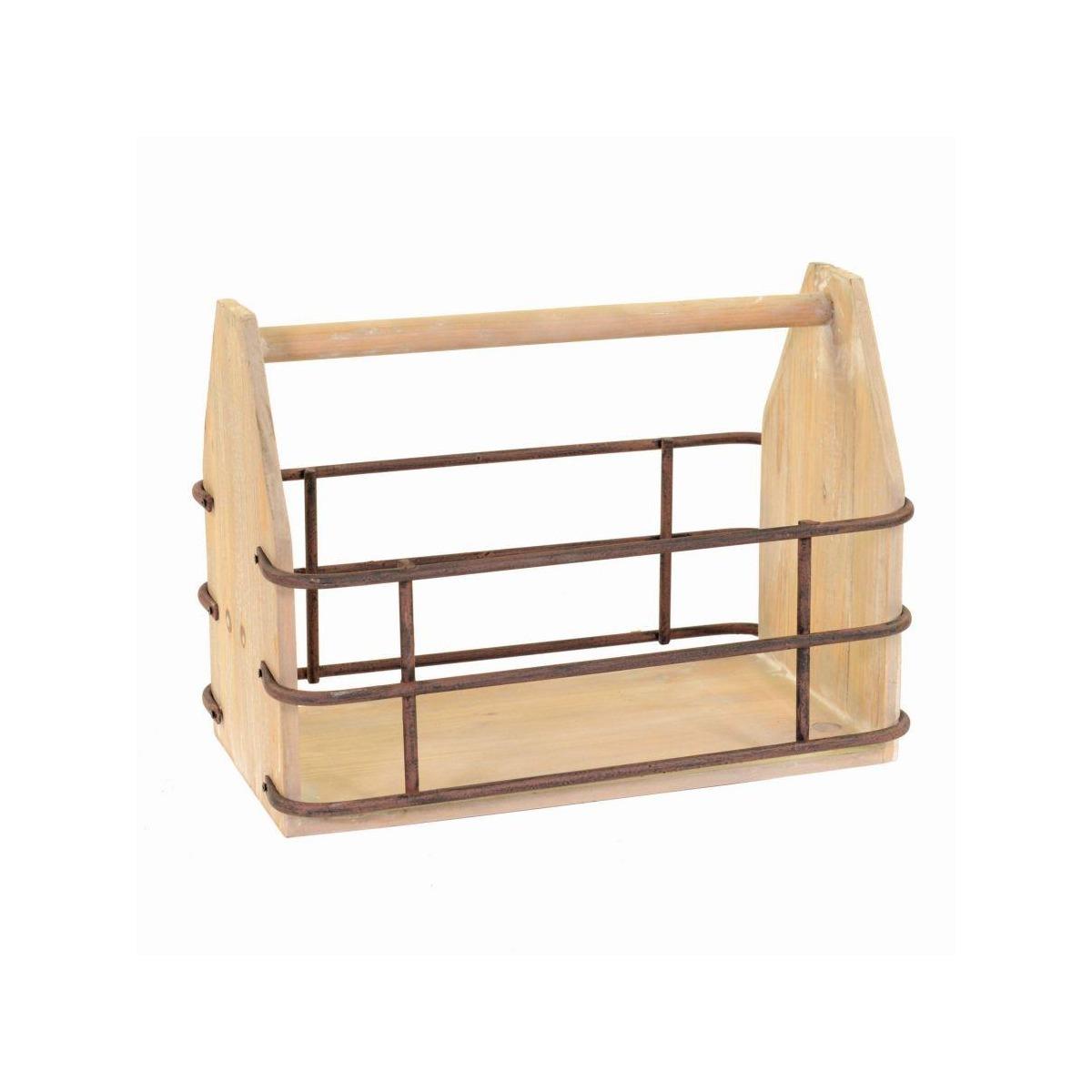 Portariviste Legno con Metallo Rettangolare cm.41x25h17,5/30 | Vacchetti