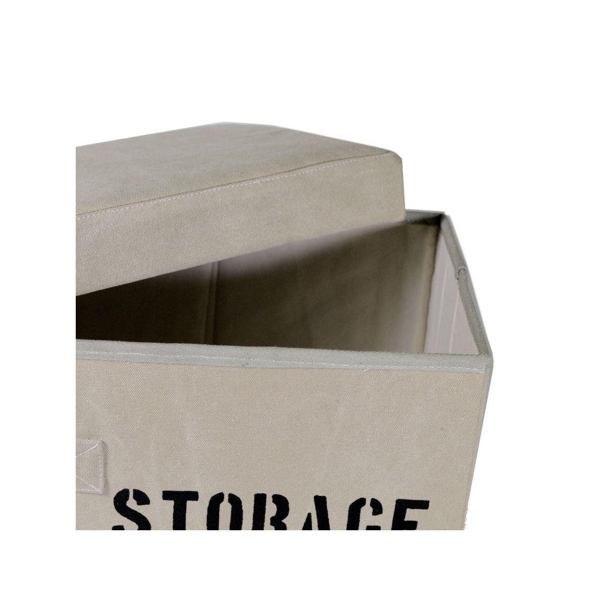 Scatola Tessuto Set pz.2 Crema Storage Quadro Pieghevole cm.36x36h20 | Vacchetti