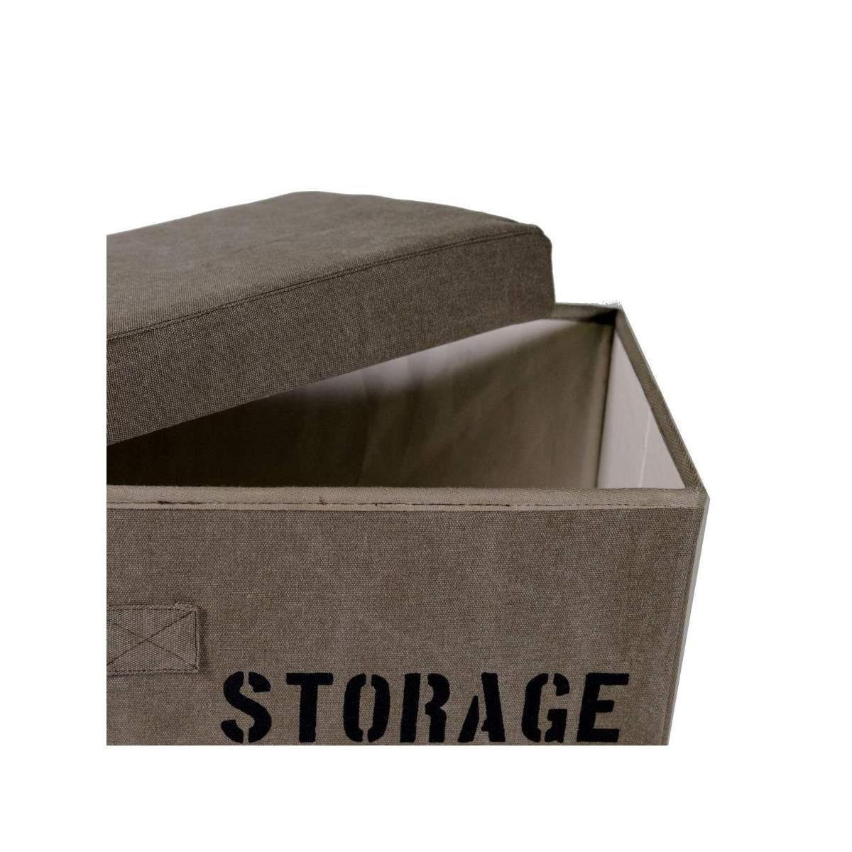 Scatola Tessuto Set pz.2 Marrone Storage Quadro Pieghevole cm.36x36h20 | Vacchetti