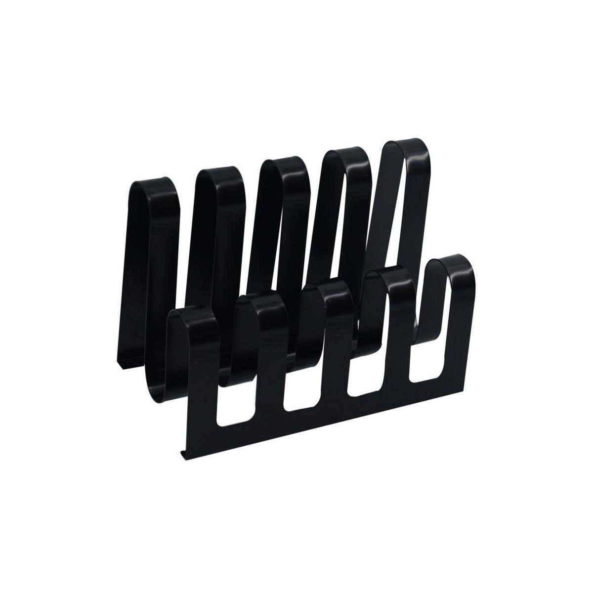 Portariviste Metallo Nero 4 Posti cm.31x19h22 | Vacchetti