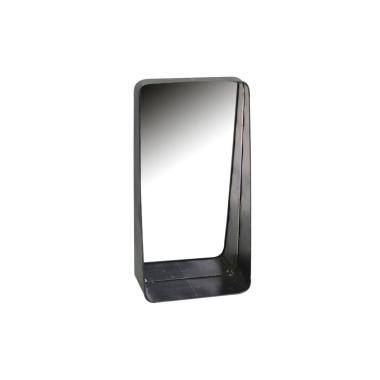 Specchio Metallo Nero Rettangolare Cm.25X12,5H48