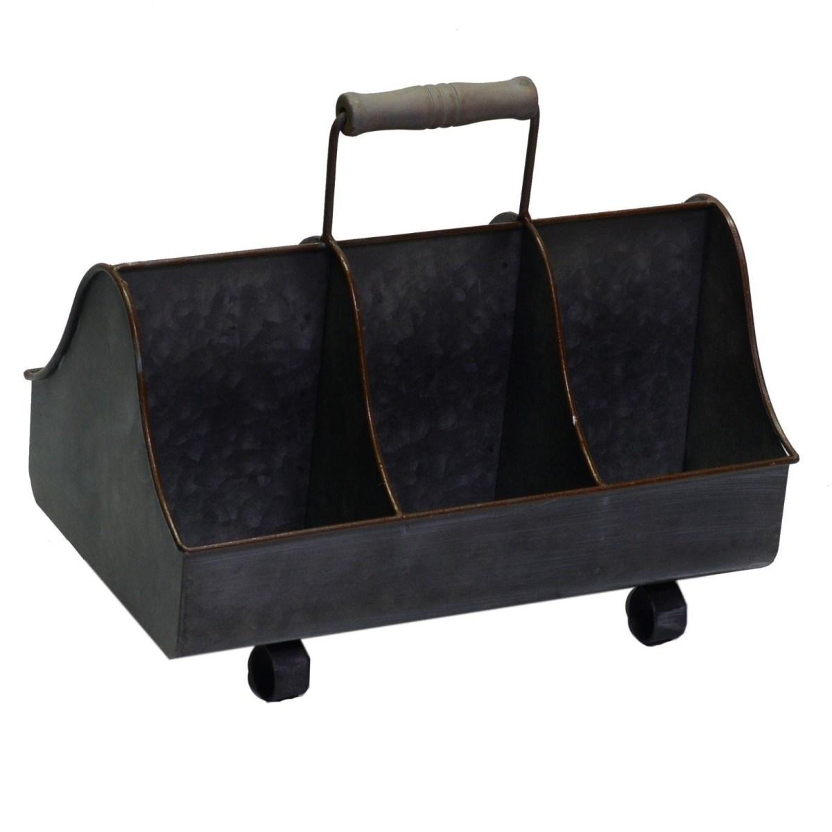 Portavaso Metallo Grigio 6 Vani cm.33x21h10/19/30 | Vacchetti