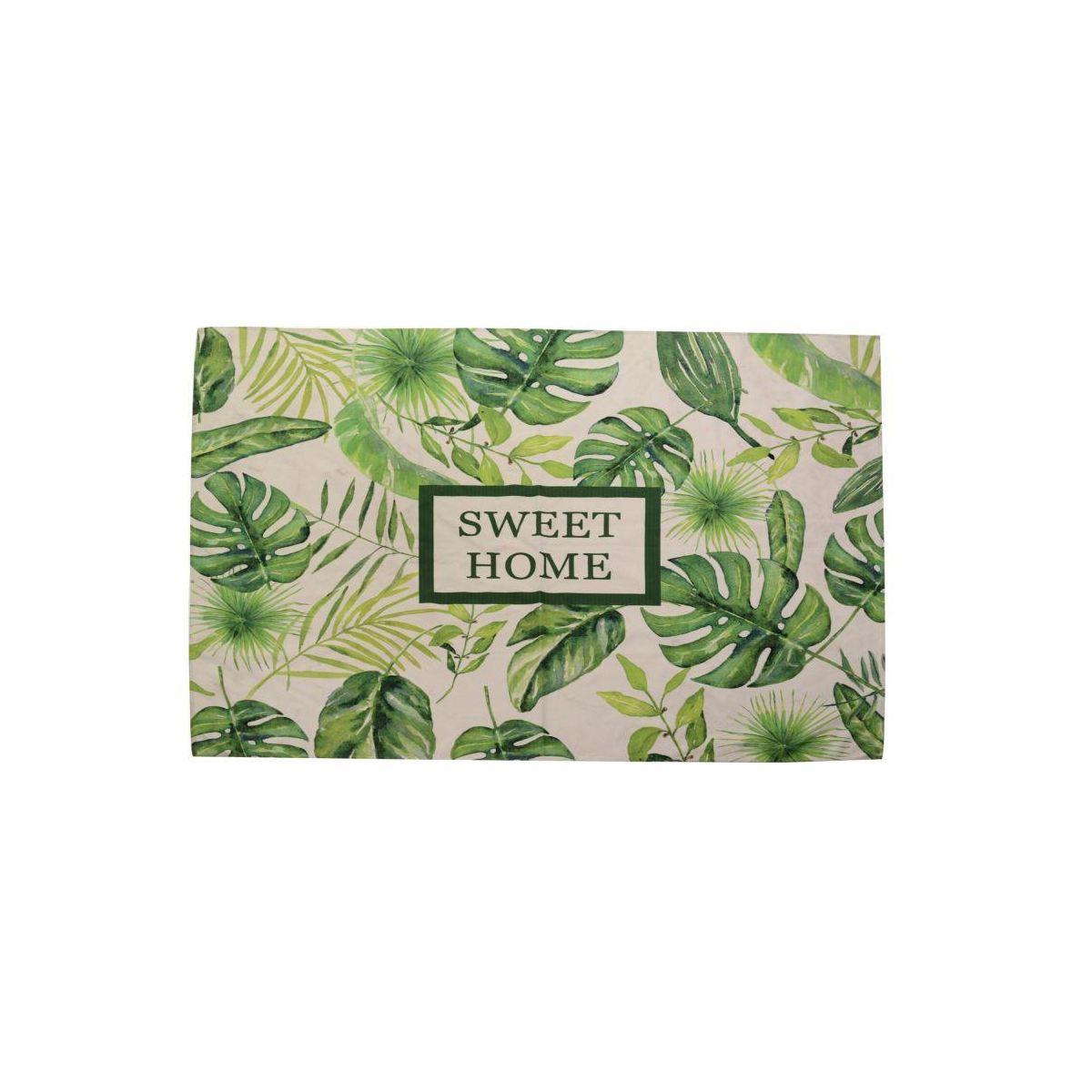 Tappeto Tessuto Foglie Verdi Rettangolare cm.180x140 | Vacchetti