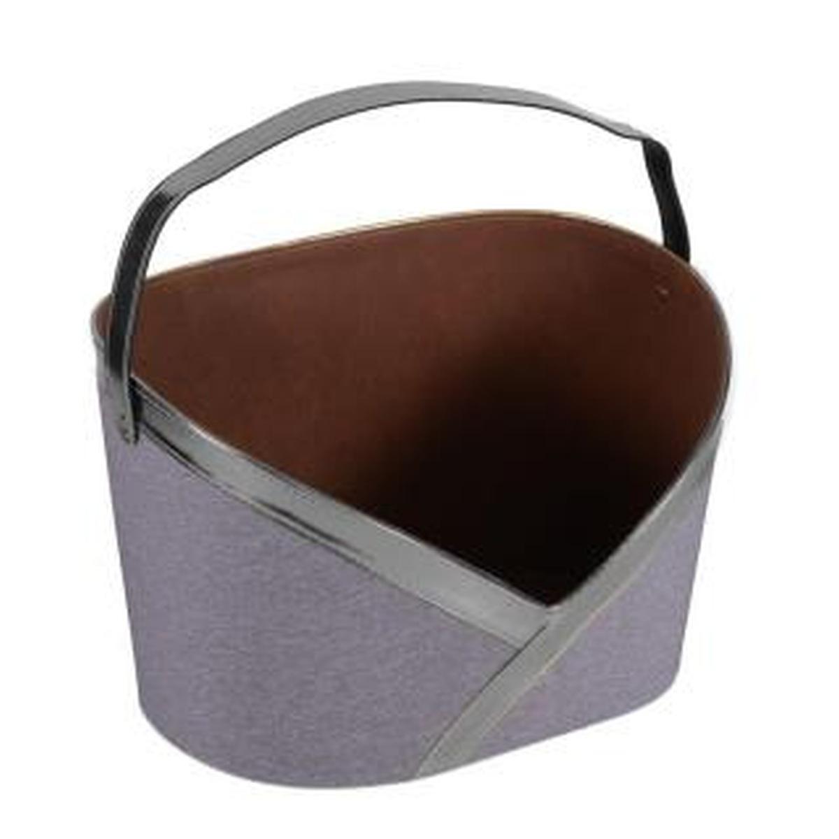 Portariviste Tessuto Grigo e Argento con Manico cm.37x25h9/22,5 | Vacchetti