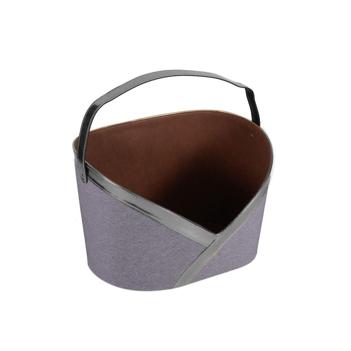 Portariviste Tessuto Grigo e Argento con Manico cm.37x25h9/22,5 | Vacchetti