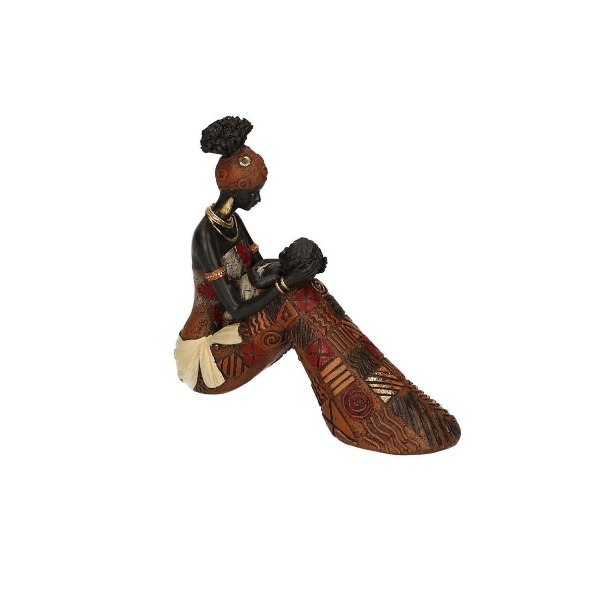 Statua Resina Donna Africana cm.18,5x6h17 | Vacchetti