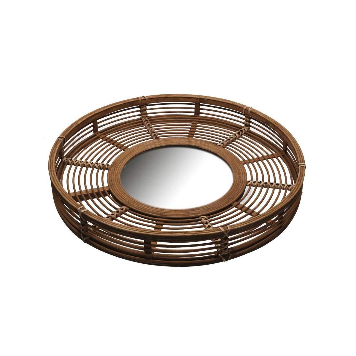 Specchio Legno Naturale Tondo cm.Ã?62x8,5 | Vacchetti