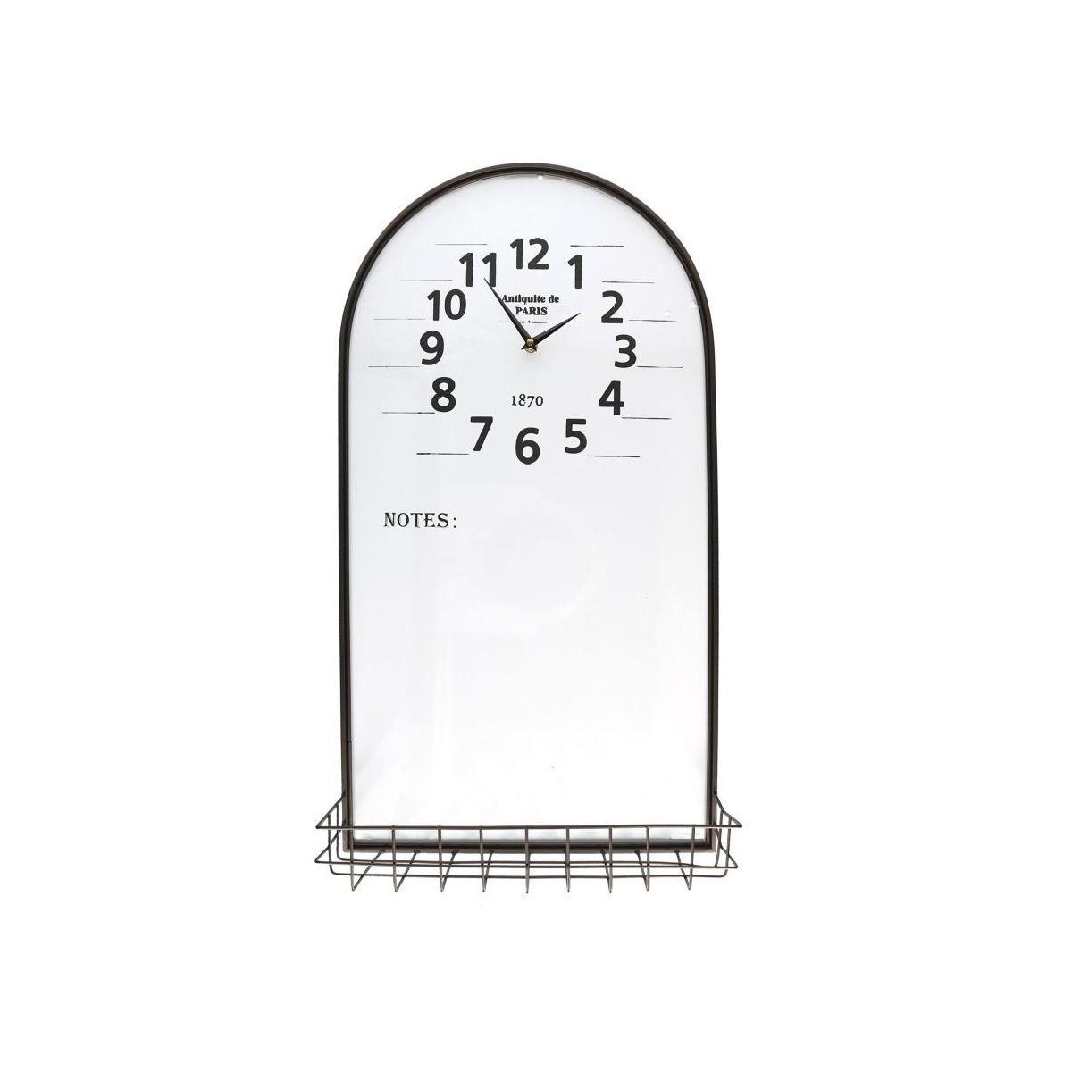 Orologio Metallo con Mensola e Lavagna cm.38x71x2/14 | Vacchetti