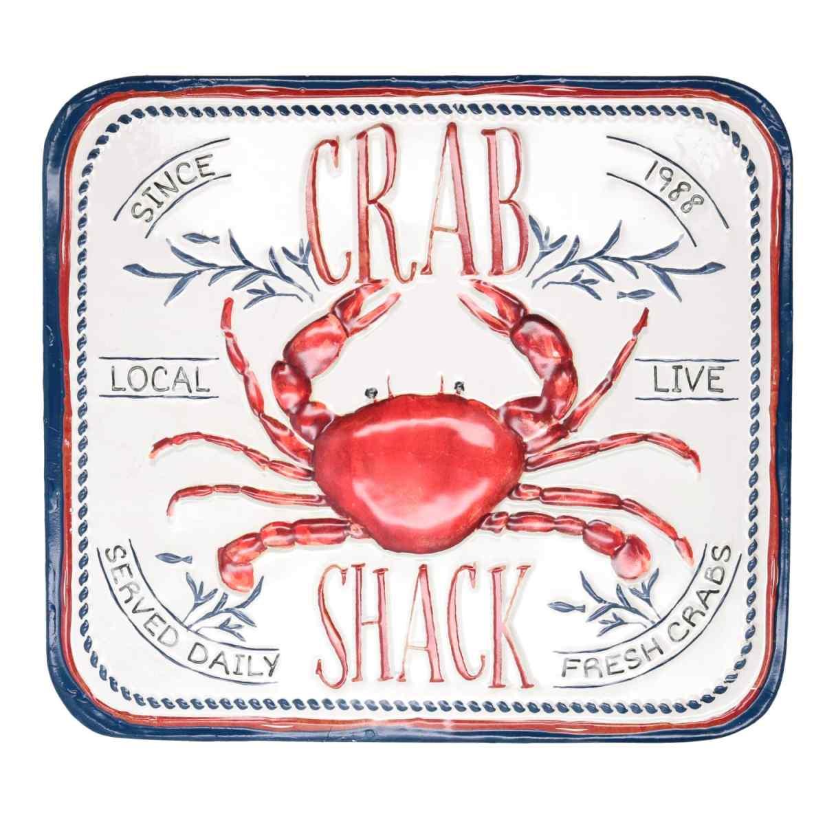 Quadro Metallo Mare Granchio cm.42x47x0,2 | Vacchetti