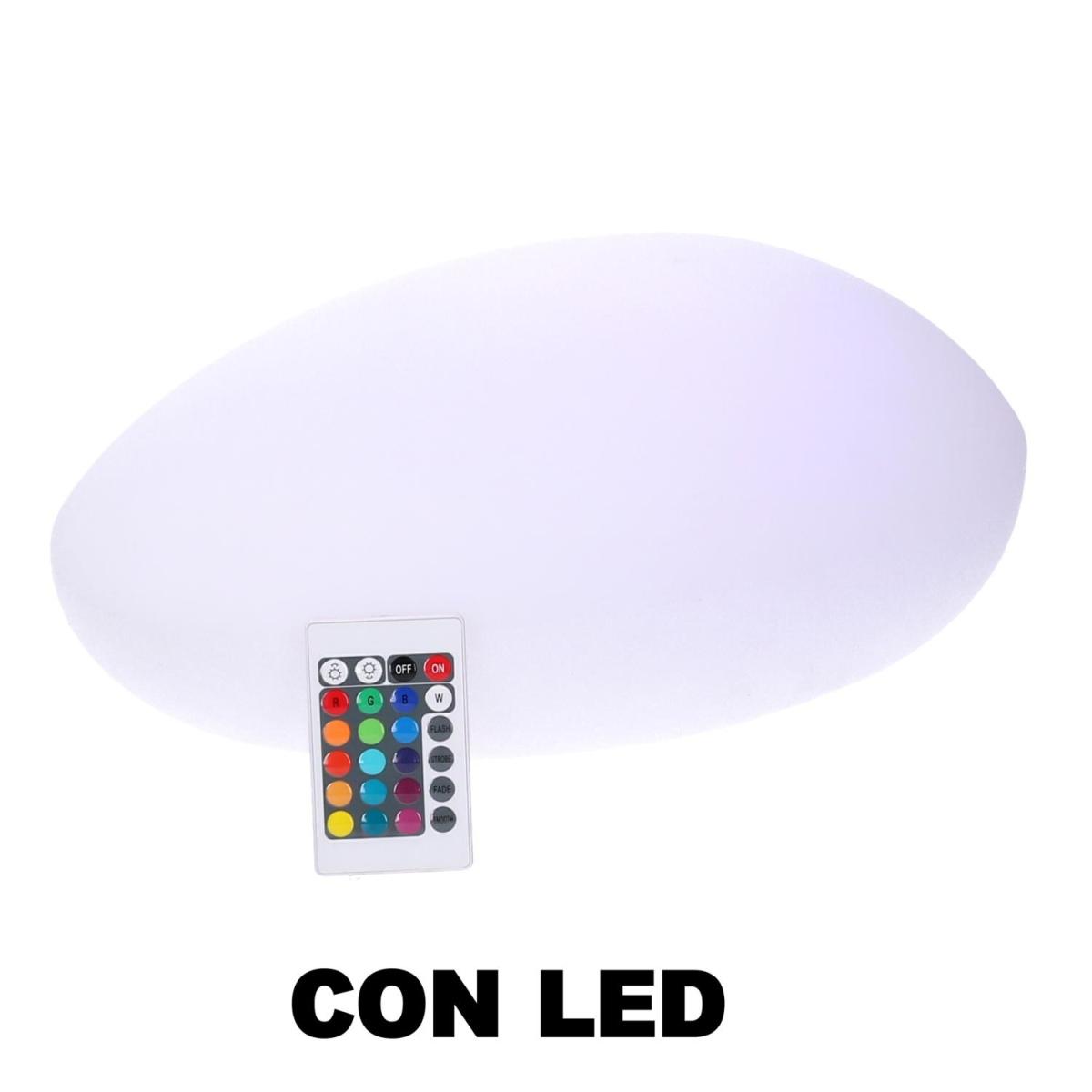 Lampada LED Plastica Ricaricabile Sassomulticolor cm.51x37h20 | Vacchetti