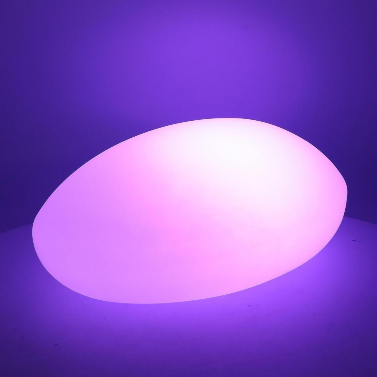 Lampada LED Plastica Ricaricabile Sassomulticolor cm.51x37h20 | Vacchetti