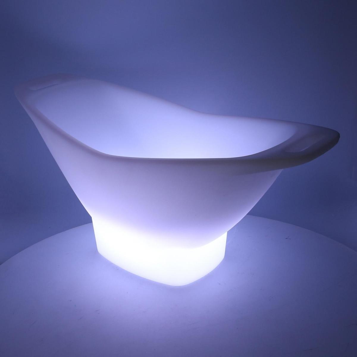 Lampada Led Plastica Ricaricabile Con Portabottiglie Multicolor Ovale Cm.64X30H28