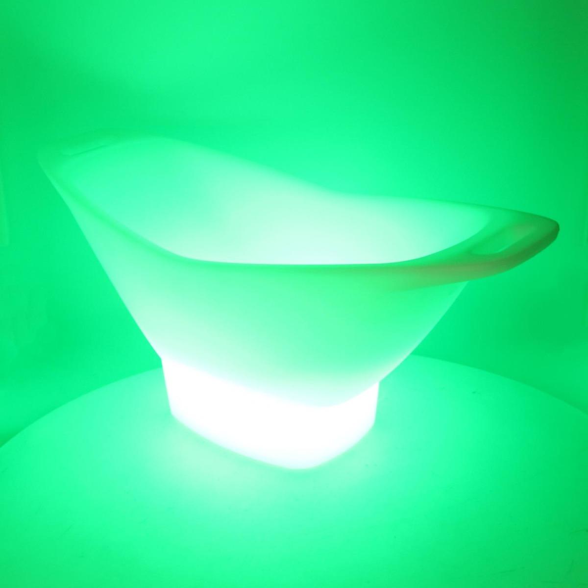 Lampada Led Plastica Ricaricabile Con Portabottiglie Multicolor Ovale Cm.64X30H28
