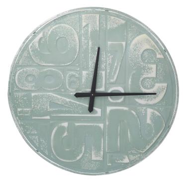 Orologio Metallo Numeri Verde Cm.Ø70X3