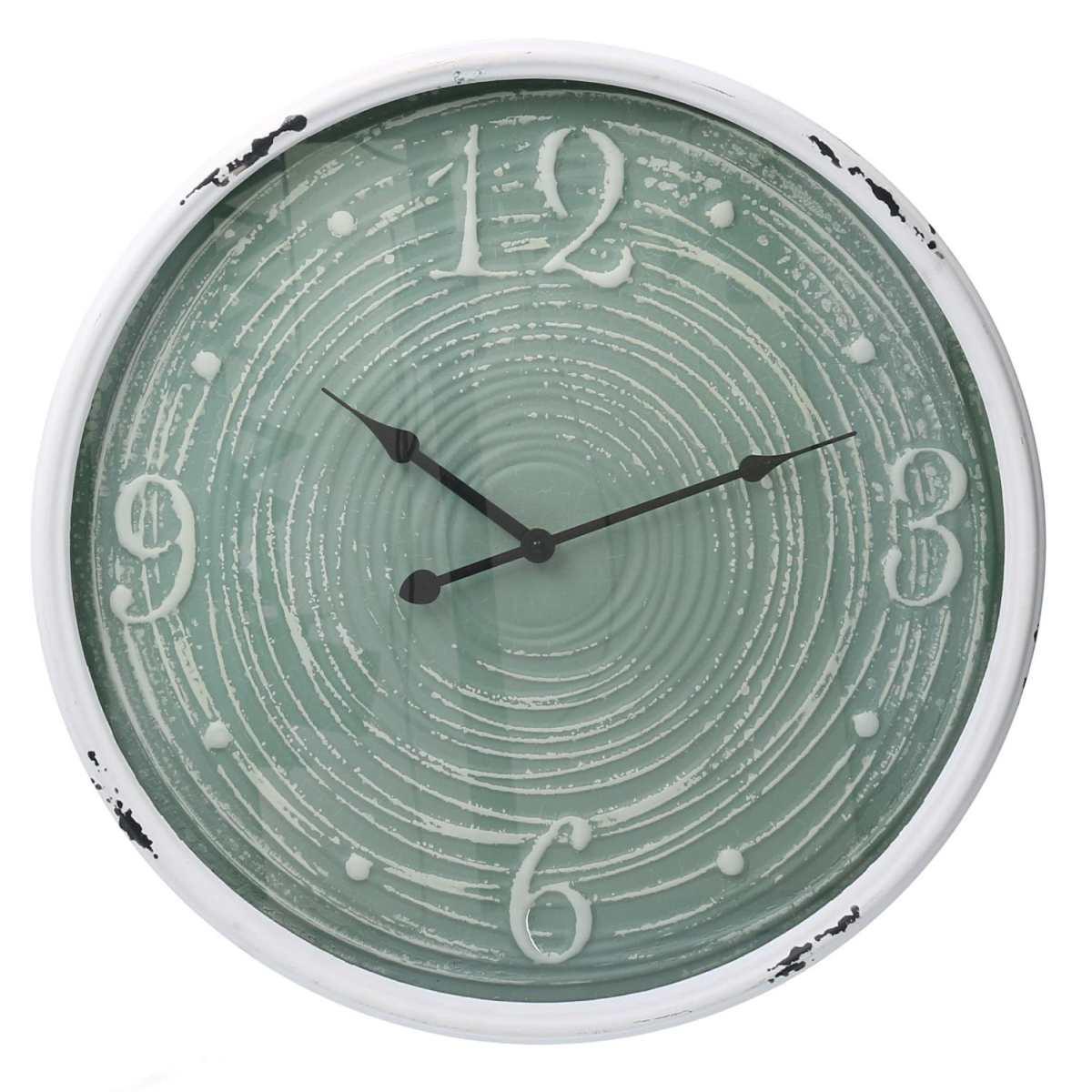 Orologio Metallo Bordo Bianco Verde cm.Ã?48x6 | Vacchetti