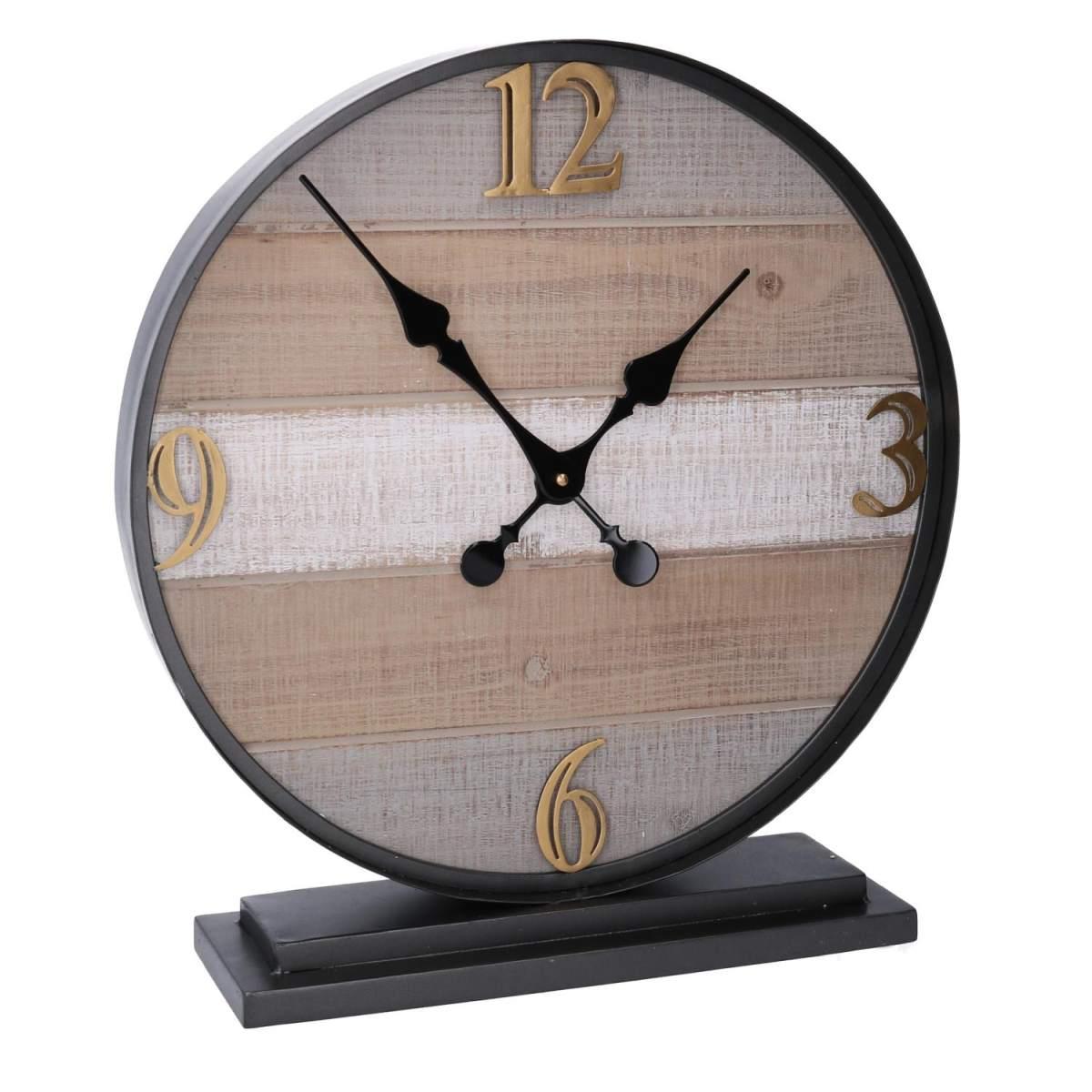 Orologio Tavolo Legno Metallo cm.43,9x11,9h48 | Vacchetti