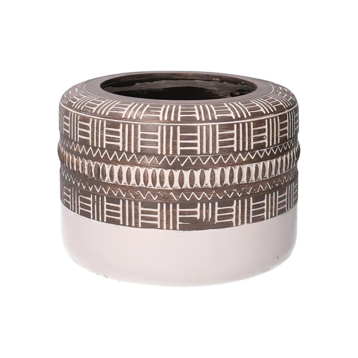 Vaso Cemento Marrone Tondo cm.Ã?30h21 | Vacchetti