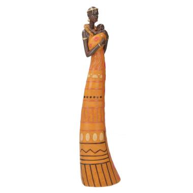 Statua Ceramica Donna Africa Cm.9,5X6H38,5