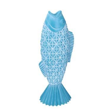 Vaso Resina Mare Pesce Azzurro Cm.14X11,3H36,5
