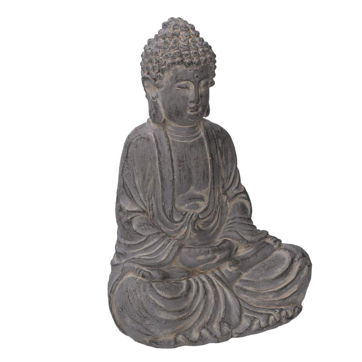Buddha Resina Grigio cm.27x20h39 | Vacchetti