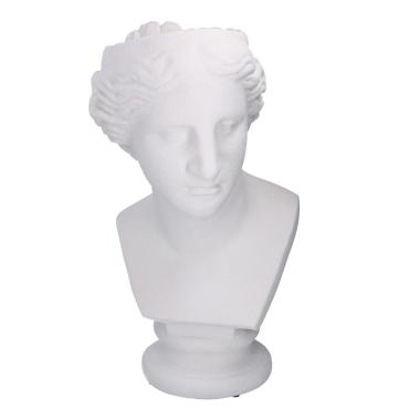 Portavaso Resina Busto Bianco Cm.35X30H59