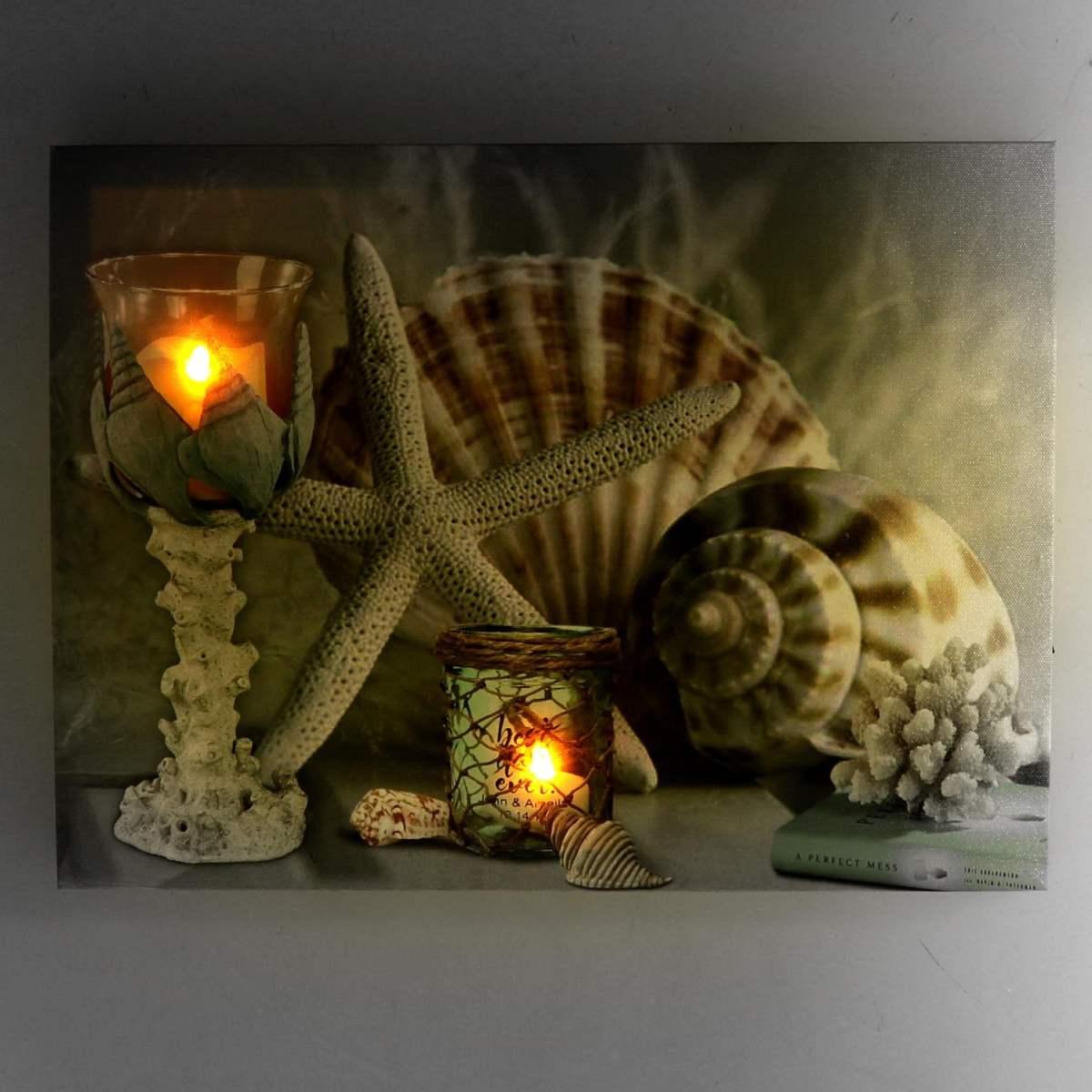 Quadro Mare LED conchiglie cm.40x2,3x30 | Vacchetti