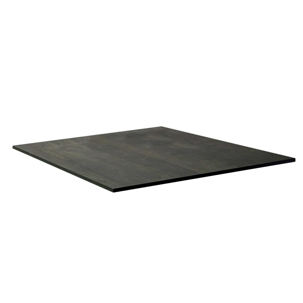 Top Tavolo Hpl Effetto Legno Nero Quadro cm.59x59x1 | Vacchetti