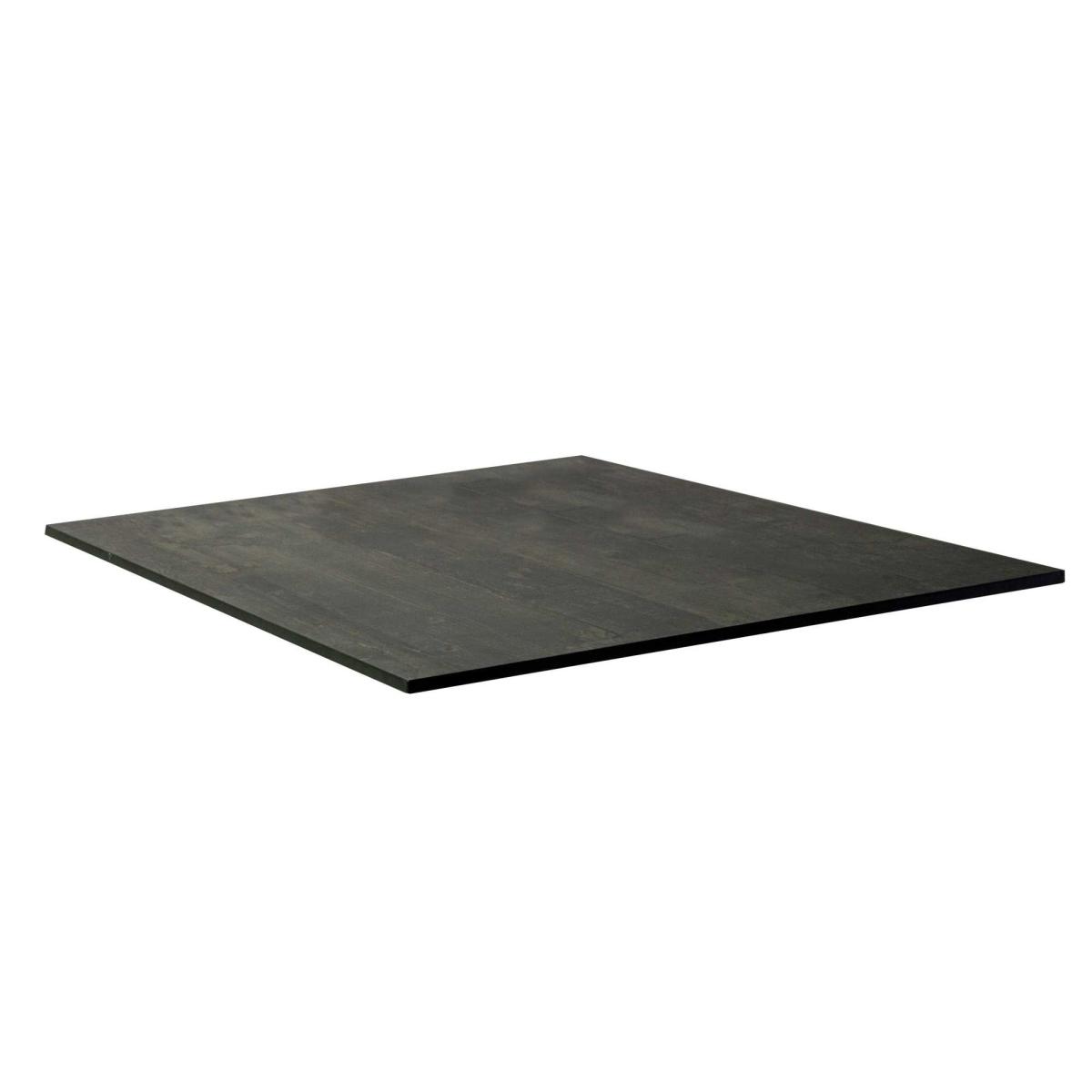 Top Tavolo Hpl Effetto Legno Nero Quadro cm.79x79x1 | Vacchetti
