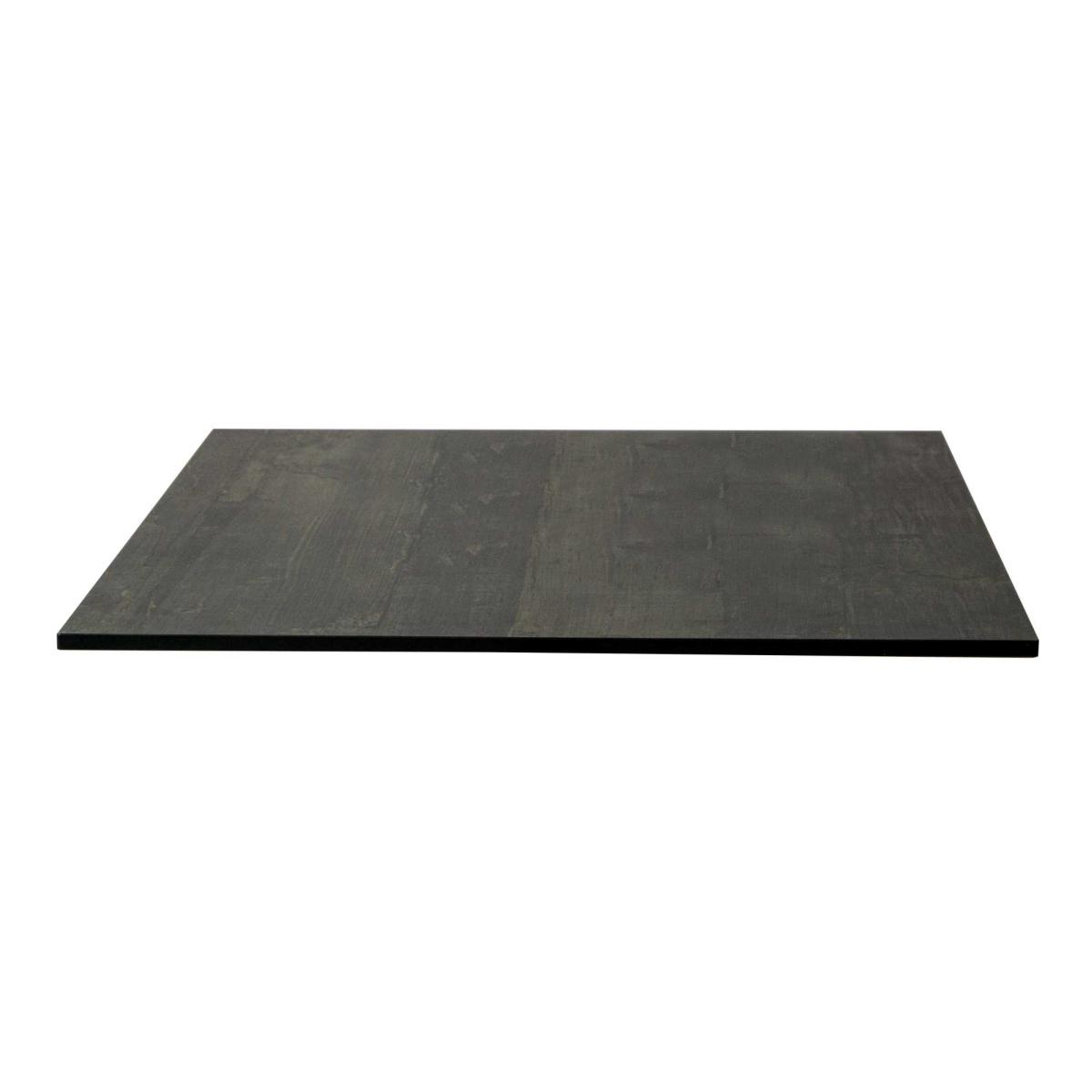Top Tavolo Hpl Effetto Legno Nero Quadro cm.79x79x1 | Vacchetti
