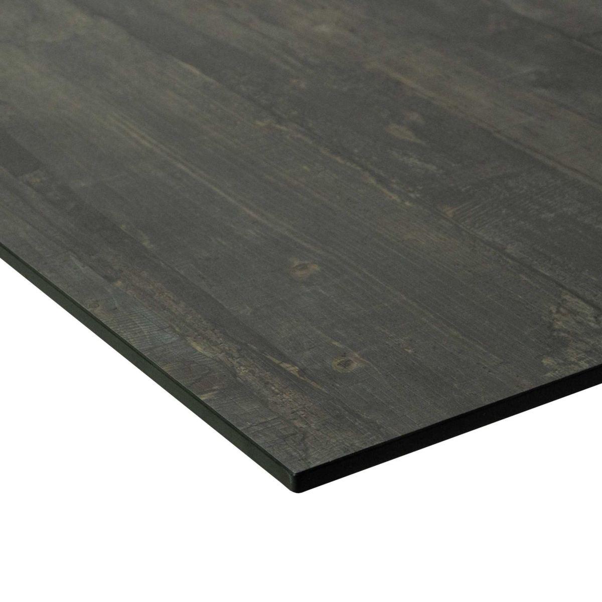 Top Tavolo Hpl Effetto Legno Nero Quadro cm.79x79x1 | Vacchetti
