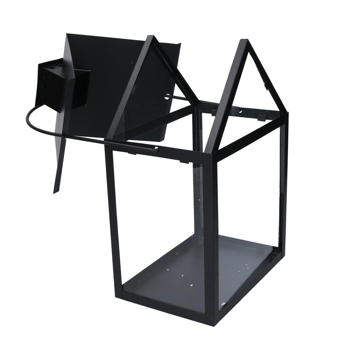 Lanterna Metallo Set pz.3 Nero cm.27x18,2h41/51 | Vacchetti