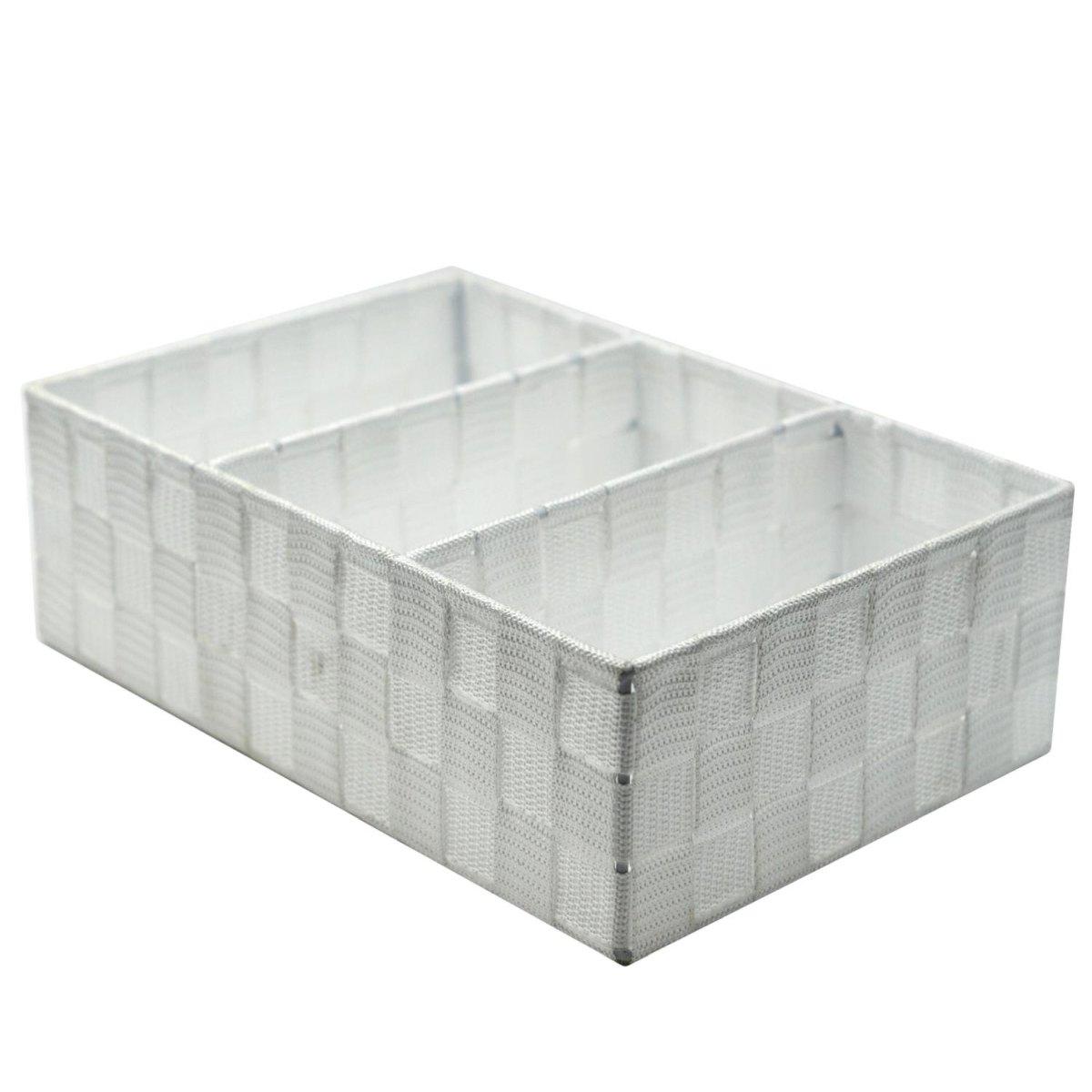 Cassetto Poliestere Bianco 3 Scomparti cm.31x21h10 | Vacchetti