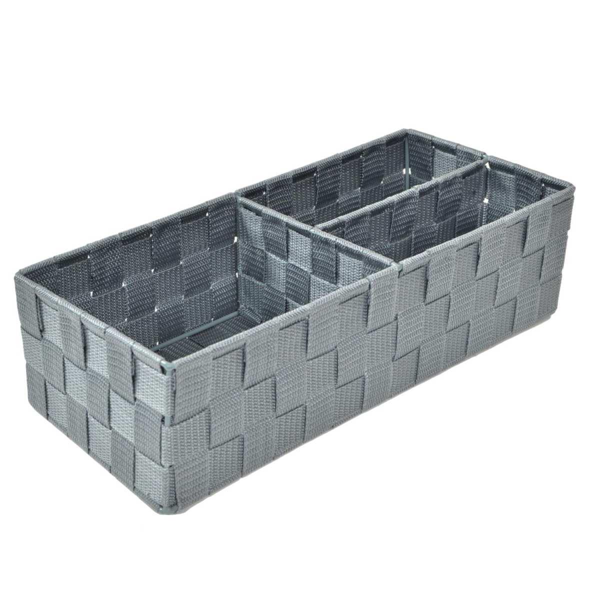 Cassetto Poliestere Grigio 3 Scomparti cm.37x17h10 | Vacchetti