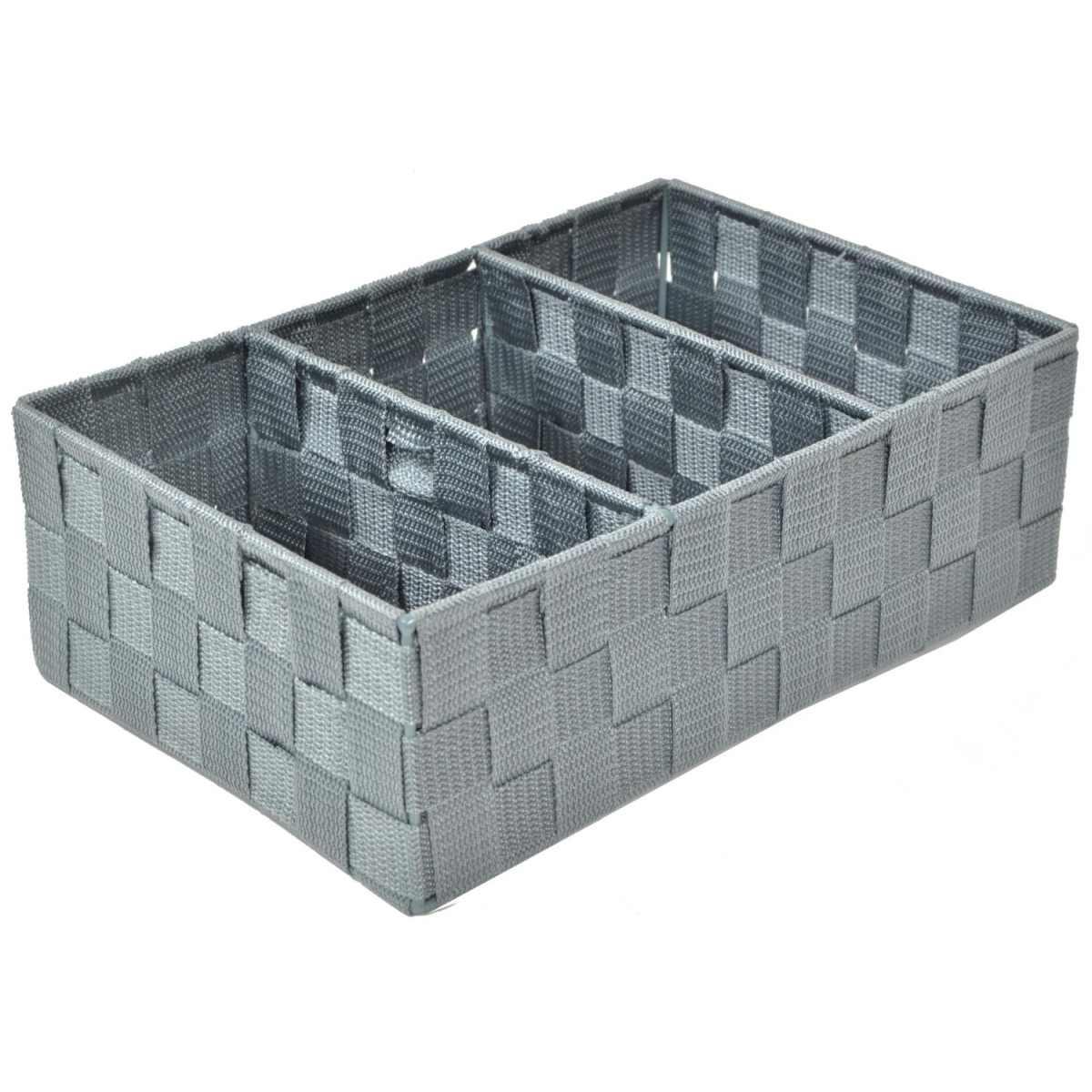 Cassetto Poliestere Grigio 3 Scomparti cm.31x21h10 | Vacchetti